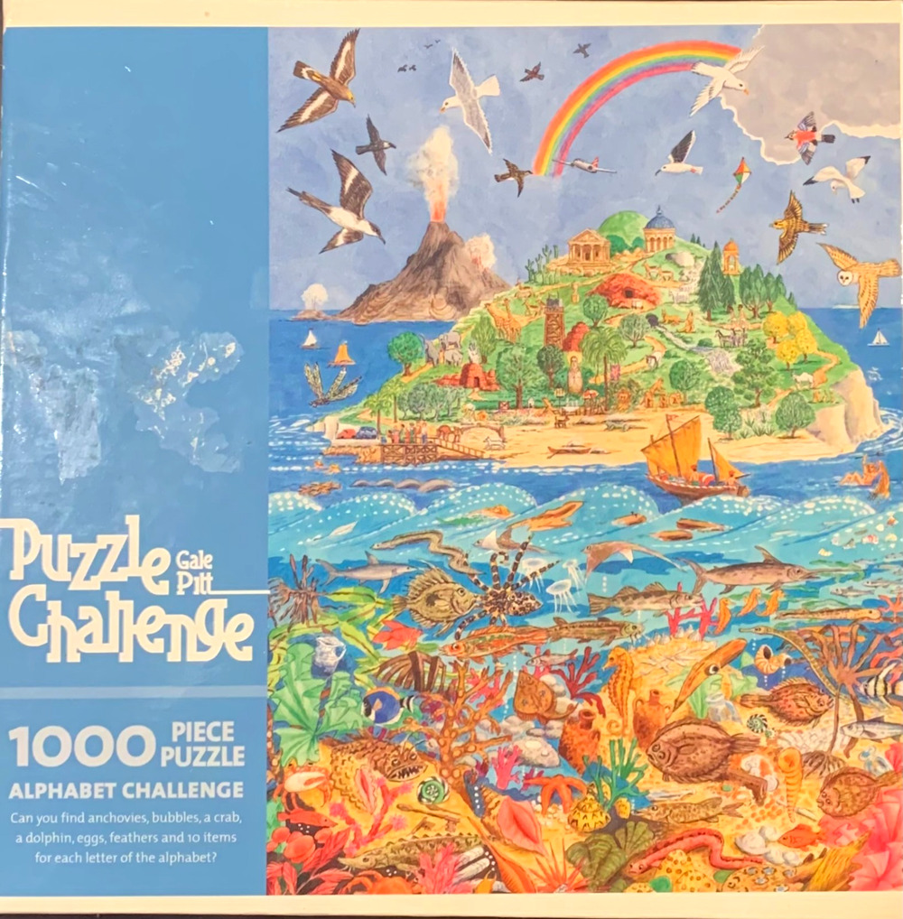 Gale Pitt Puzzle Challenge Alphabet Island NEW Sealed w Scuffed Box 1000 Pieces